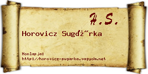 Horovicz Sugárka névjegykártya